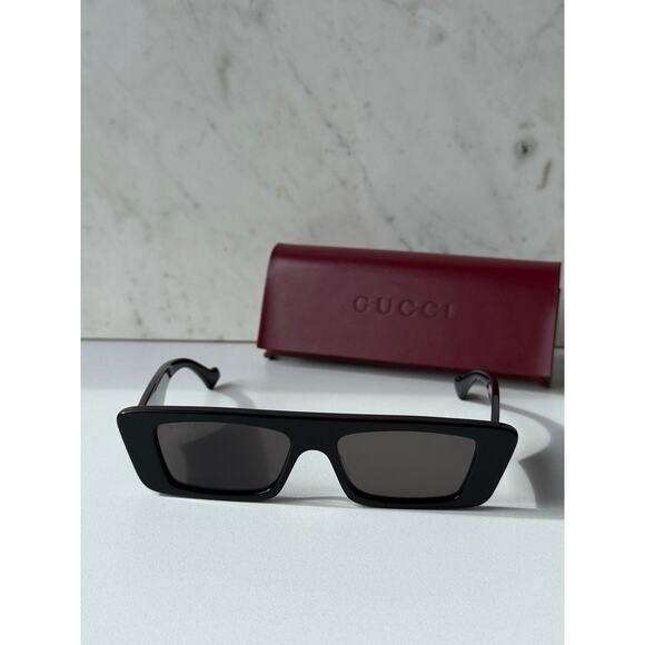 NEW Gucci GG1331S Black Polairzed Slim Unisex Sunglasses - Picture 5 of 8